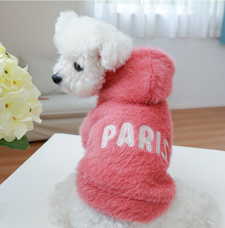 Casaquinho para Cães Paris Fluffy Rosa