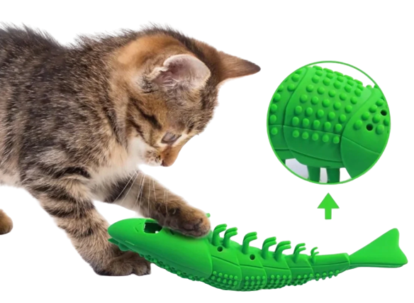 Brinquedo para Gato Escova de Dentes Liggi Verde