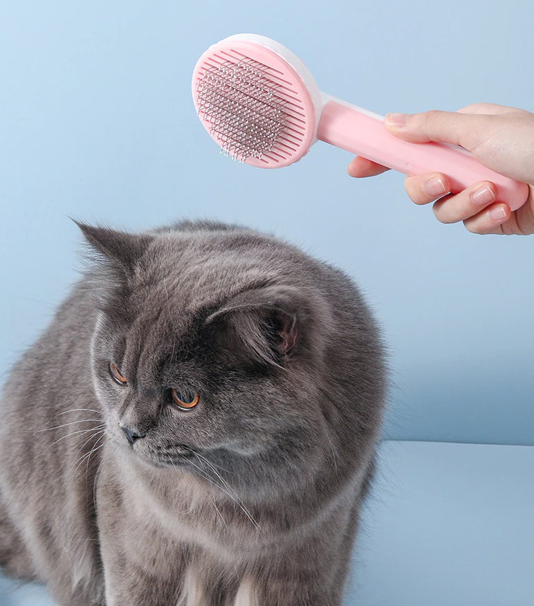 Escova para Remoção de Pelos Pets Clean Rosa