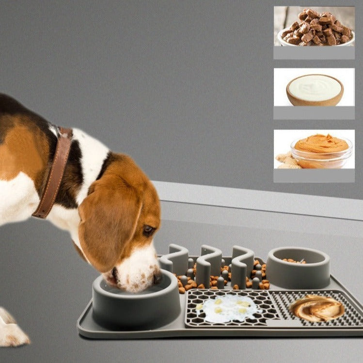 Tapete de Alimentção para Pets DeluxMat Cinza