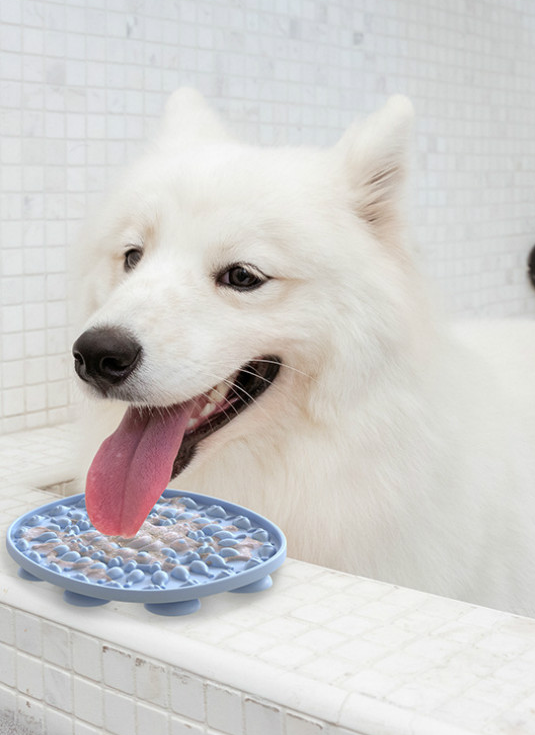 Tapete de Silicone de Alimentação para Pets Petit Azul