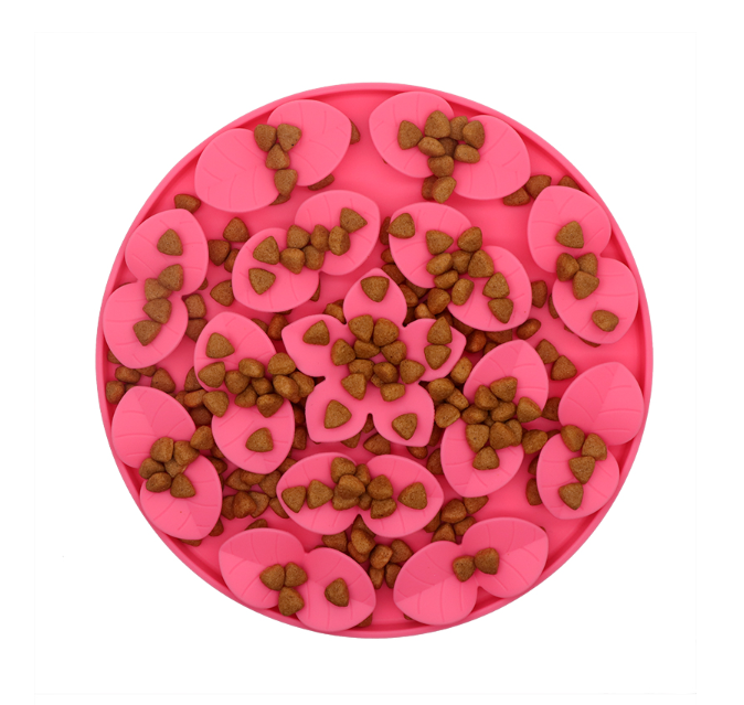 Pad de Silicone de Alimentação para Pets Blossom Vermelho